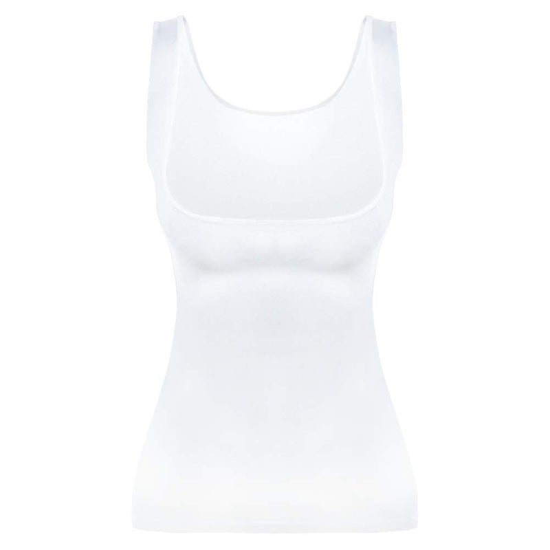 EUYZOU Women's 2pk Underbust Shapewear Tank Tops - Seamless Tummy Control Compression Camisole Tops Slimming Tank - Black&White M - Image 2